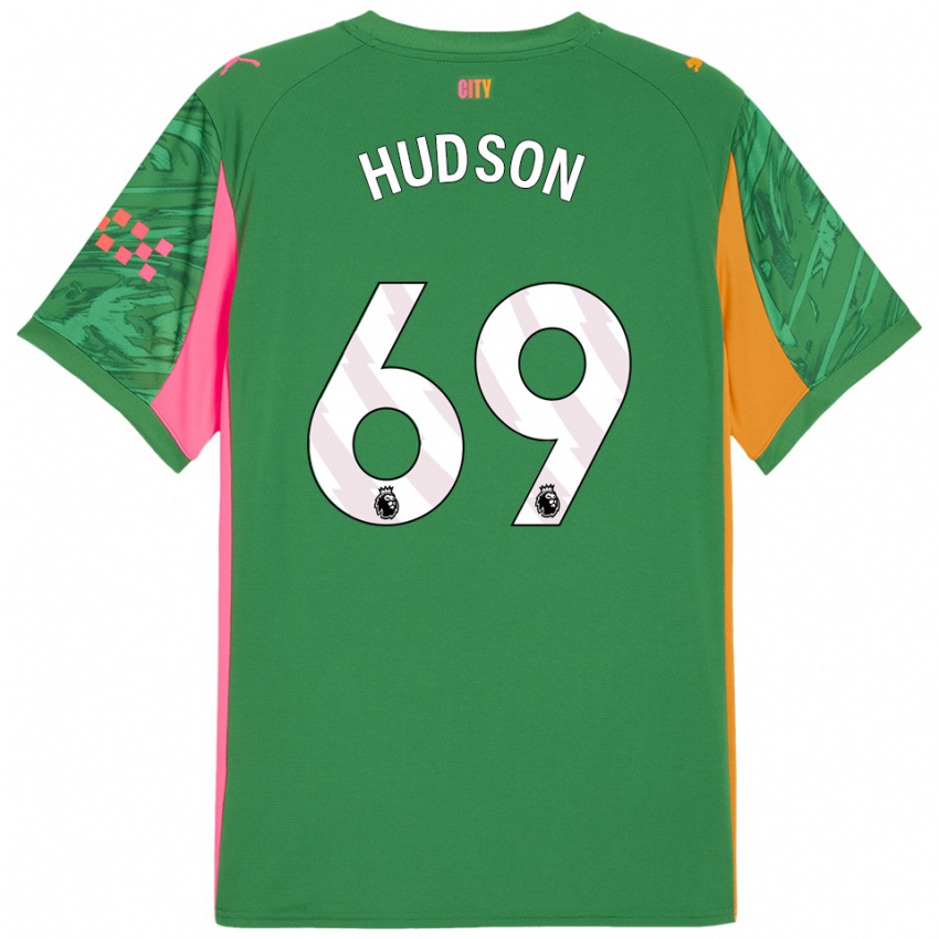 ילדים מקס הדסון #69 ירוק כתום חולצת שוער 2025/26 חולצה קצרה