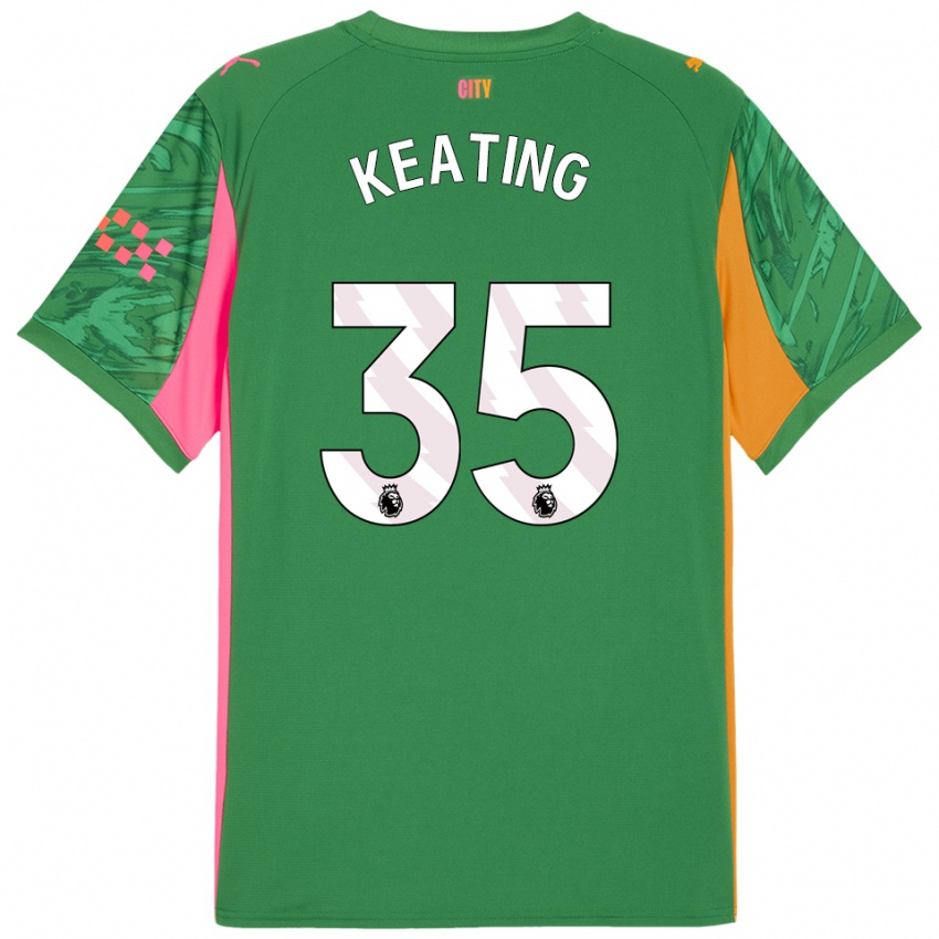 ילדים קיארה קיטינג #35 ירוק כתום חולצת שוער 2025/26 חולצה קצרה