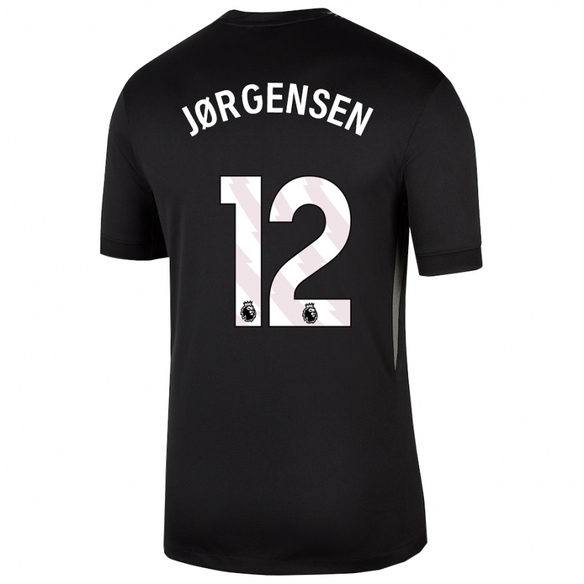 ילדים פיליפ יורגנסן #12 שחור לבן חולצת שוער 2025/26 חולצה קצרה