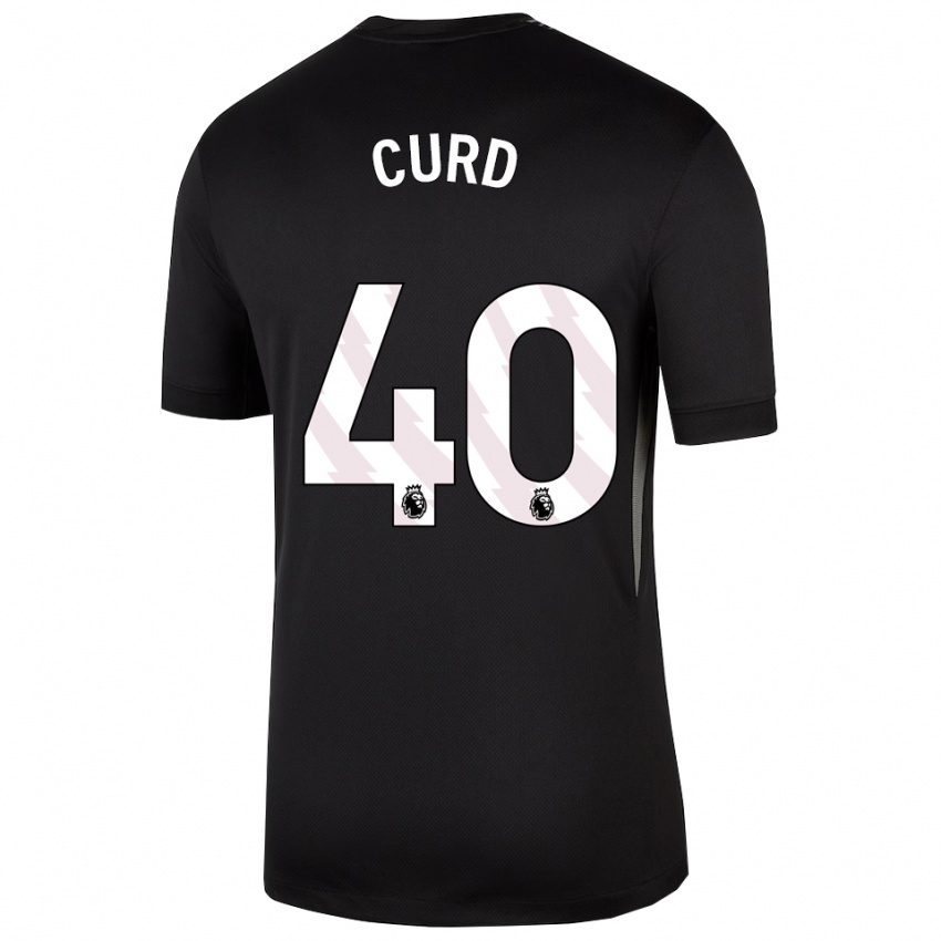 ילדים טד קורט #40 שחור לבן חולצת שוער 2025/26 חולצה קצרה