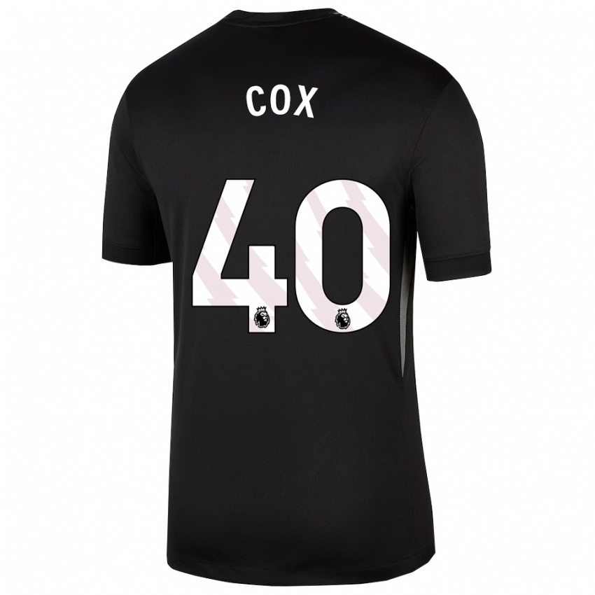 ילדים Katie Cox #40 שחור לבן חולצת שוער 2025/26 חולצה קצרה