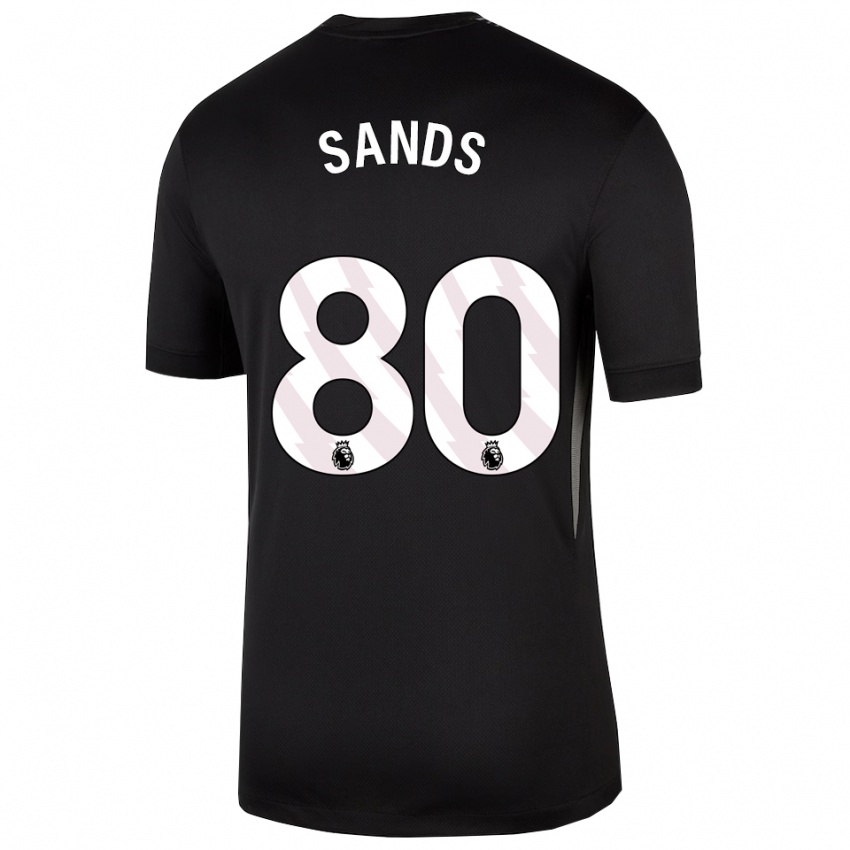 ילדים האדסון סנדס #80 שחור לבן חולצת שוער 2025/26 חולצה קצרה
