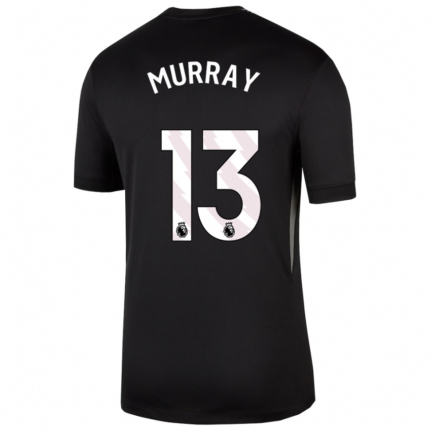 ילדים Jake Murray #13 שחור לבן חולצת שוער 2025/26 חולצה קצרה