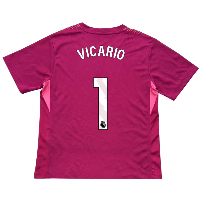 ילדים גוליילמו ויקאריו #1 ורד לבן חולצת שוער 2025/26 חולצה קצרה