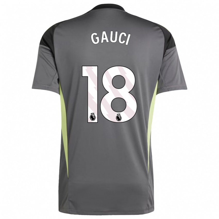 ילדים ג'ו גאוסי #18 אפור כהה שחור חולצת שוער 2025/26 חולצה קצרה