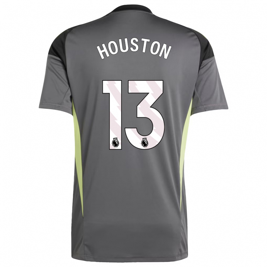 ילדים Theo Houston #13 אפור כהה שחור חולצת שוער 2025/26 חולצה קצרה