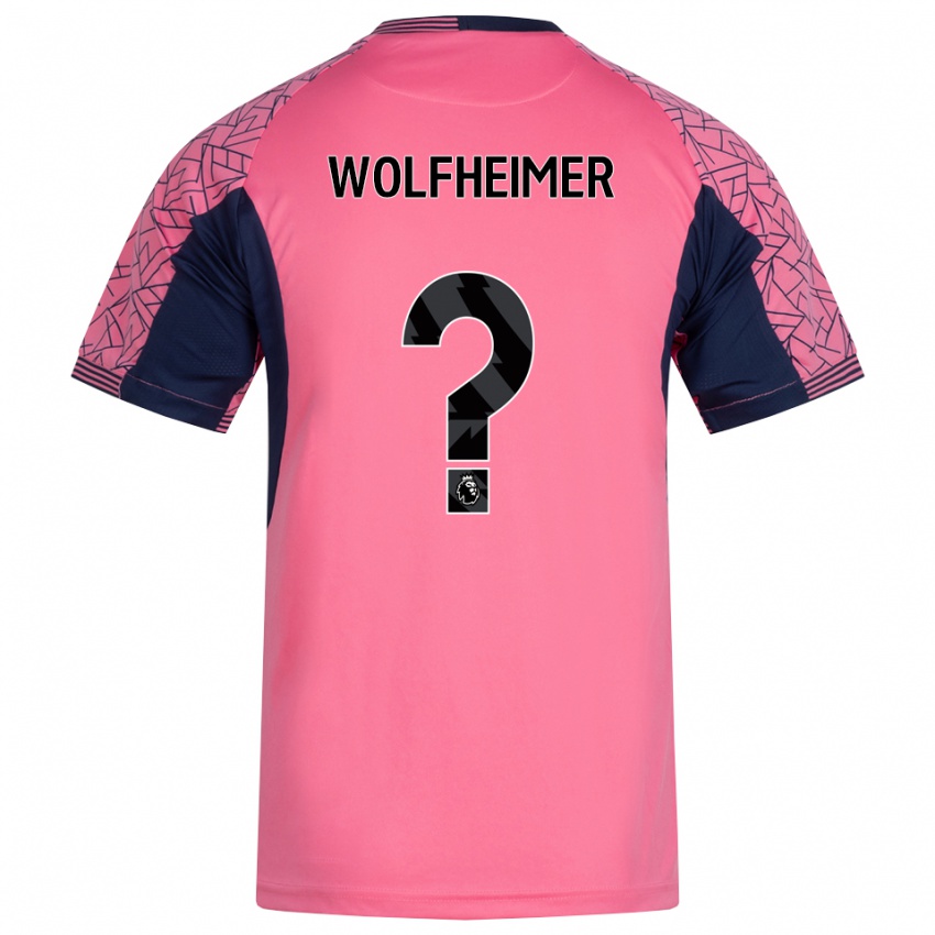 ילדים Connor Wolfheimer #0 ורוד שחור חולצת שוער 2025/26 חולצה קצרה