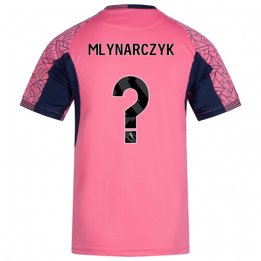 ילדים Adam Mlynarczyk #0 ורוד שחור חולצת שוער 2025/26 חולצה קצרה