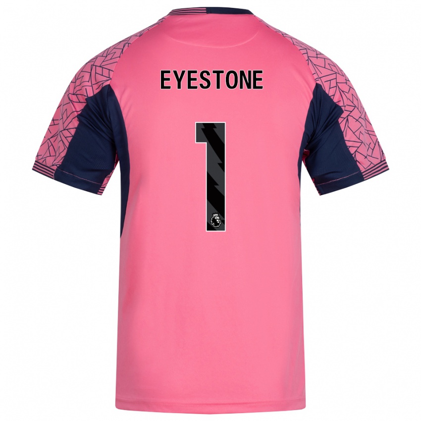 ילדים ג׳וליאן ריאן הייסטון #1 ורוד שחור חולצת שוער 2025/26 חולצה קצרה