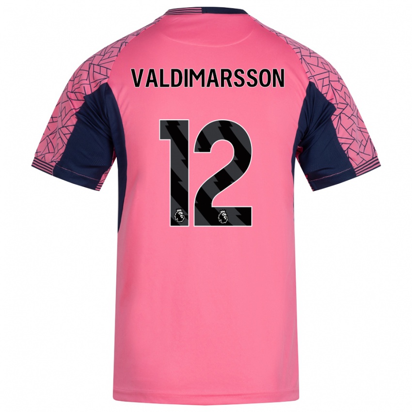 ילדים האקון ראפן ולדימרסון #12 ורוד שחור חולצת שוער 2025/26 חולצה קצרה