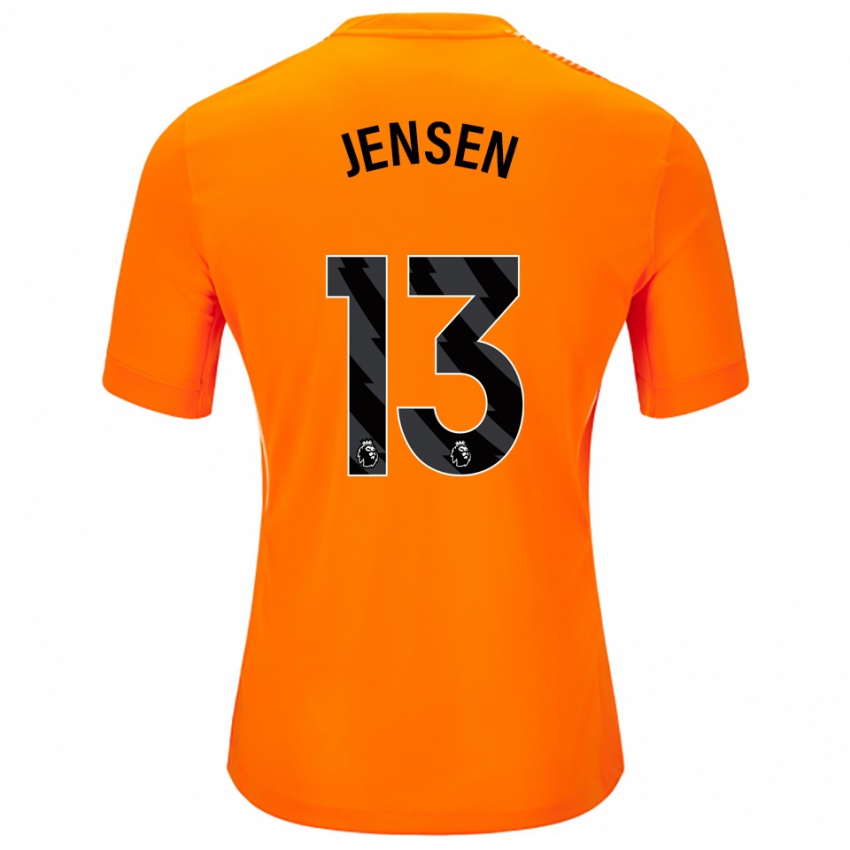 ילדים סבסטיאן ג'נסן #13 כתום שחור חולצת שוער 2025/26 חולצה קצרה