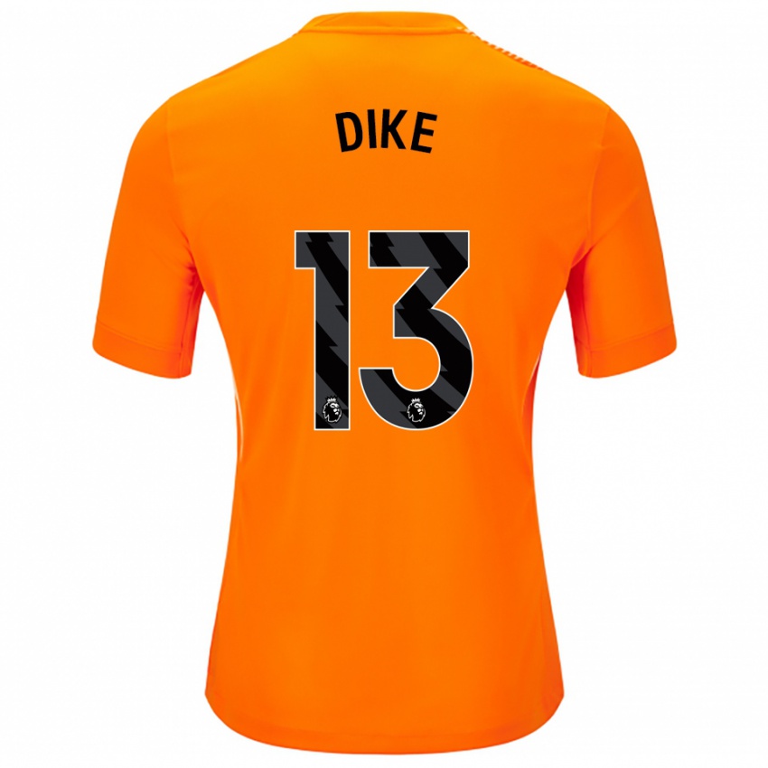 ילדים מיכאל דייק #13 כתום שחור חולצת שוער 2025/26 חולצה קצרה