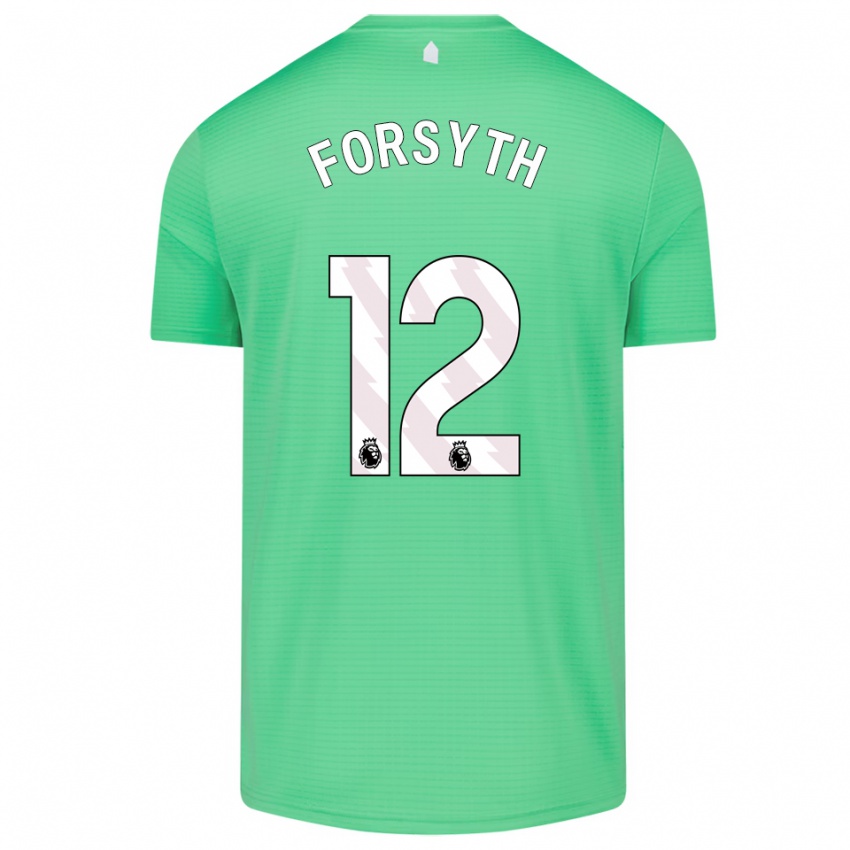 ילדים Luke Forsyth #12 ירוק בינוני חולצת שוער 2025/26 חולצה קצרה