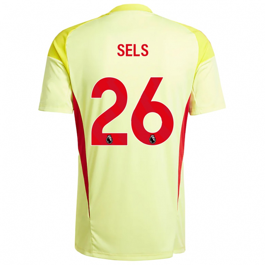 ילדים מאטס סלס #26 צהוב בהיר כתום חולצת שוער 2025/26 חולצה קצרה