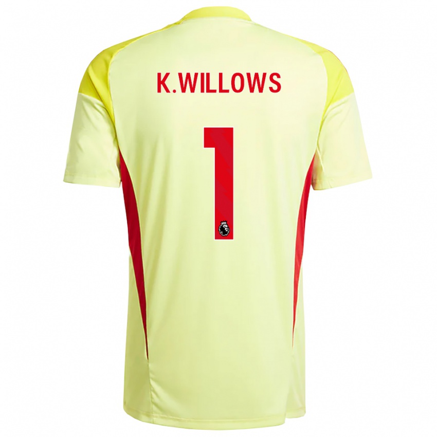 ילדים קיהן ווילווס #1 צהוב בהיר כתום חולצת שוער 2025/26 חולצה קצרה