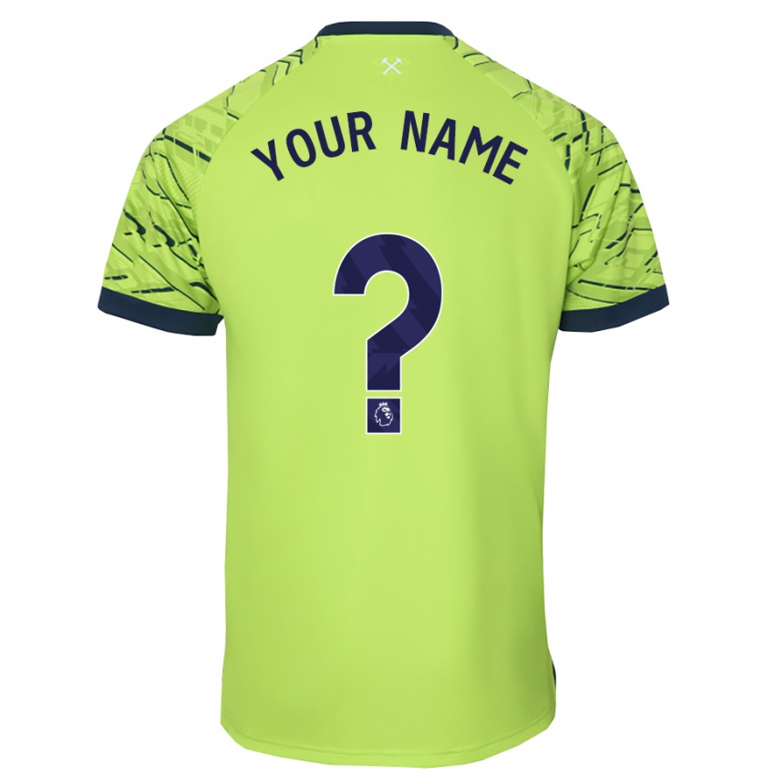 ילדים ווסטהאם יונייטד ירוק פלורסנט חולצת שוער 2025/26 חולצה קצרה