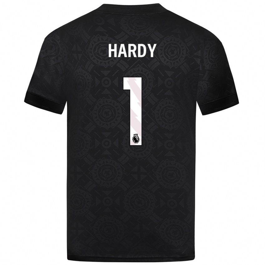 ילדים George Hardy #1 שחור לבן חולצת שוער 2025/26 חולצה קצרה