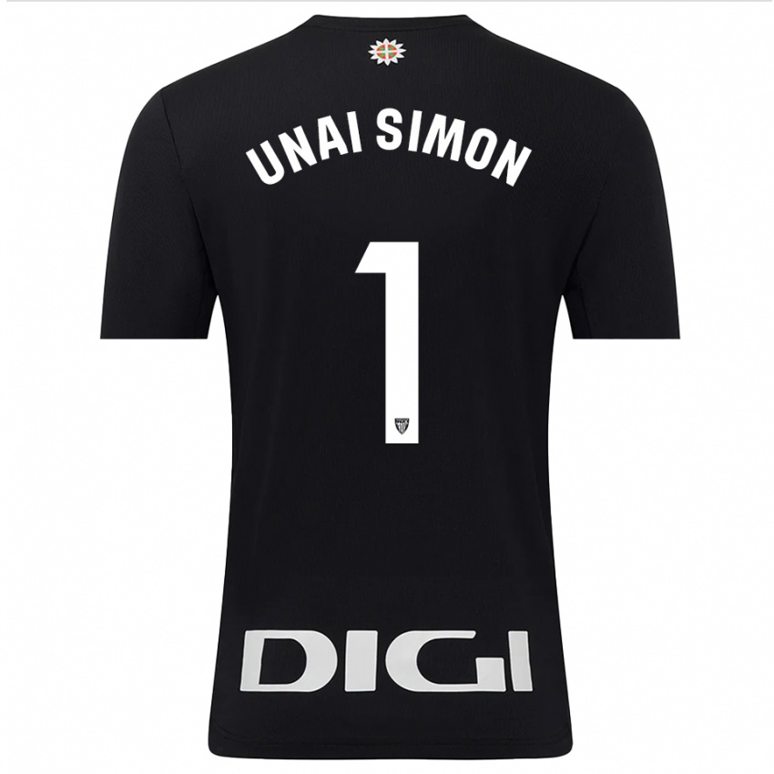 ילדים אונאי סימון #1 שחור לבן חולצת שוער 2025/26 חולצה קצרה