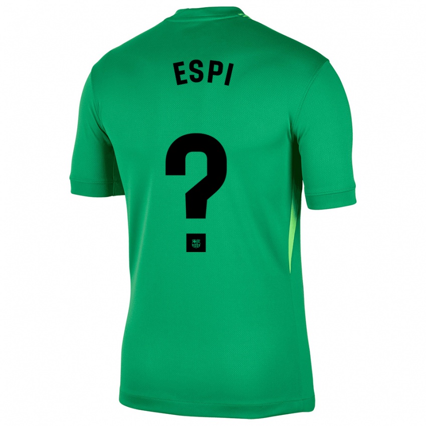 ילדים Pau Espi #0 ירוק שחור חולצת שוער 2025/26 חולצה קצרה