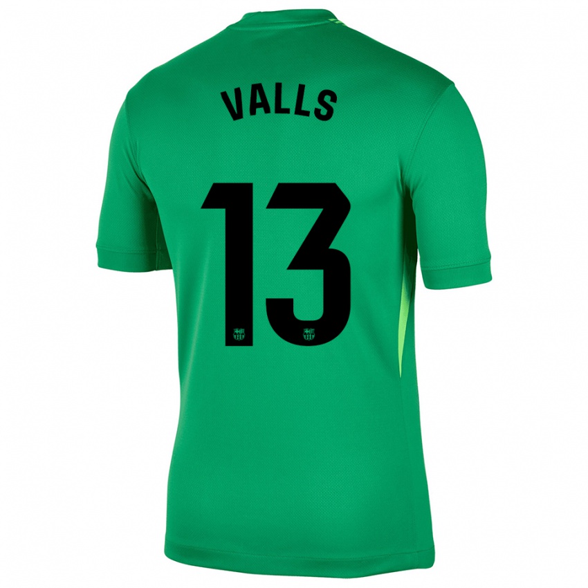 ילדים Gerard Valls #13 ירוק שחור חולצת שוער 2025/26 חולצה קצרה