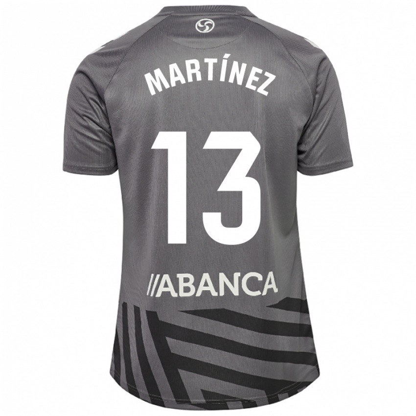 ילדים Naiara Martínez #13 אפור כהה שחור חולצת שוער 2025/26 חולצה קצרה