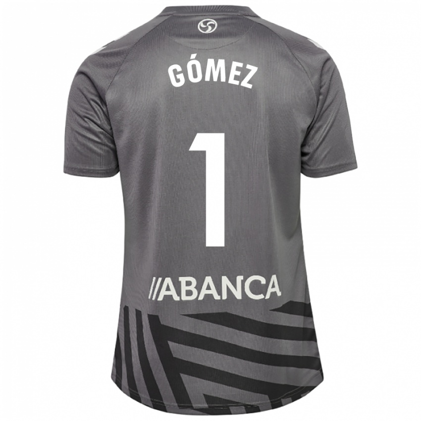 ילדים Nuria Gómez #1 אפור כהה שחור חולצת שוער 2025/26 חולצה קצרה