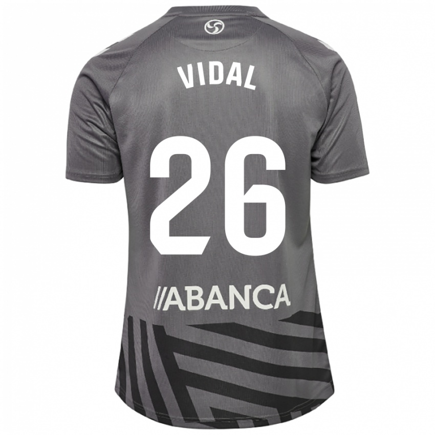 ילדים מארק וידאל #26 אפור כהה שחור חולצת שוער 2025/26 חולצה קצרה