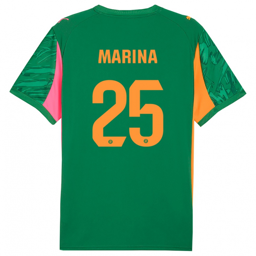 ילדים Sergi Marina #25 ירוק כתום חולצת שוער 2025/26 חולצה קצרה