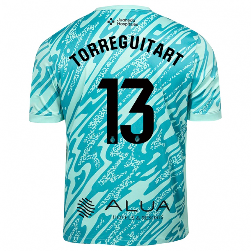 ילדים Nil Torreguitart #13 ציאן שחור חולצת שוער 2025/26 חולצה קצרה