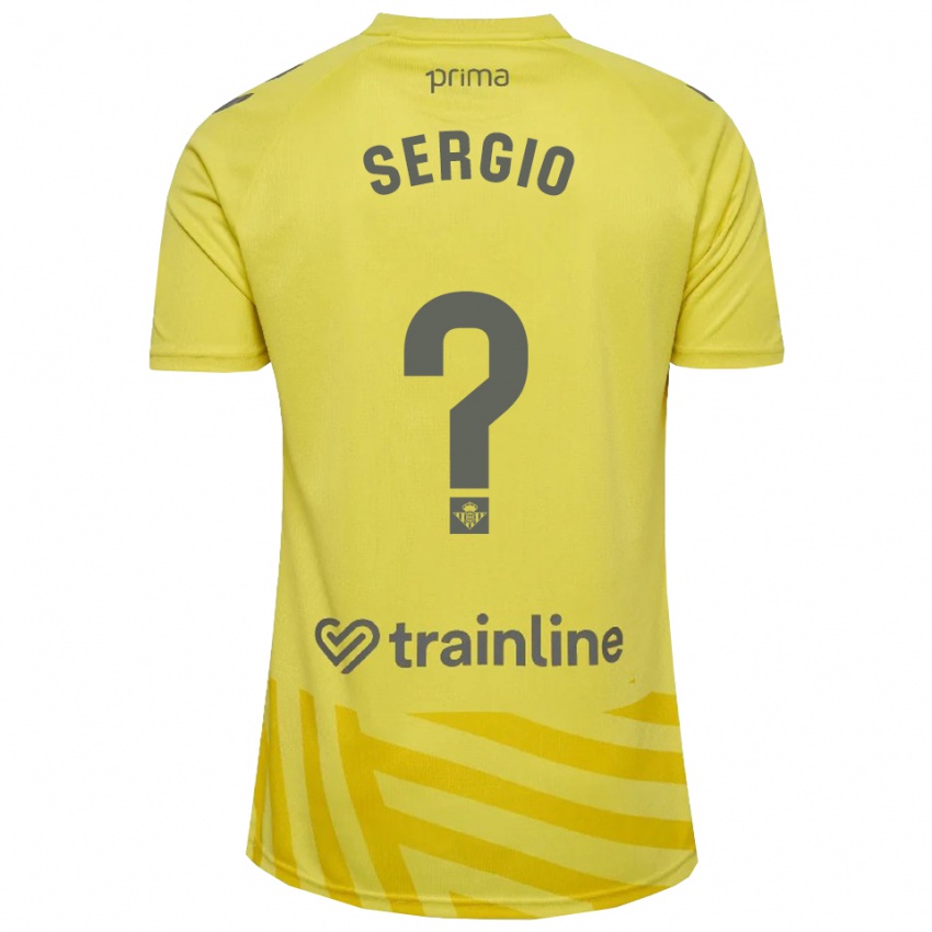 ילדים Sergio Vázquez #0 צהוב אפור חולצת שוער 2025/26 חולצה קצרה