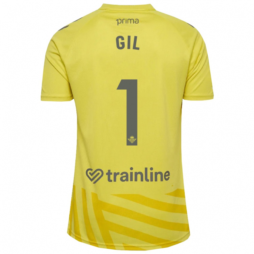 ילדים נואליה חיל #1 צהוב אפור חולצת שוער 2025/26 חולצה קצרה