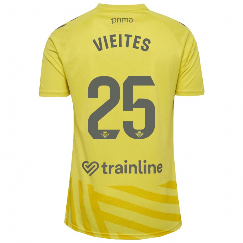 ילדים פראן וייטס #25 צהוב אפור חולצת שוער 2025/26 חולצה קצרה