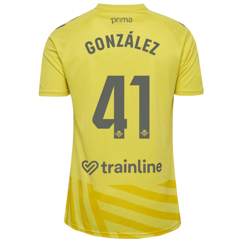 ילדים Manu González #41 צהוב אפור חולצת שוער 2025/26 חולצה קצרה