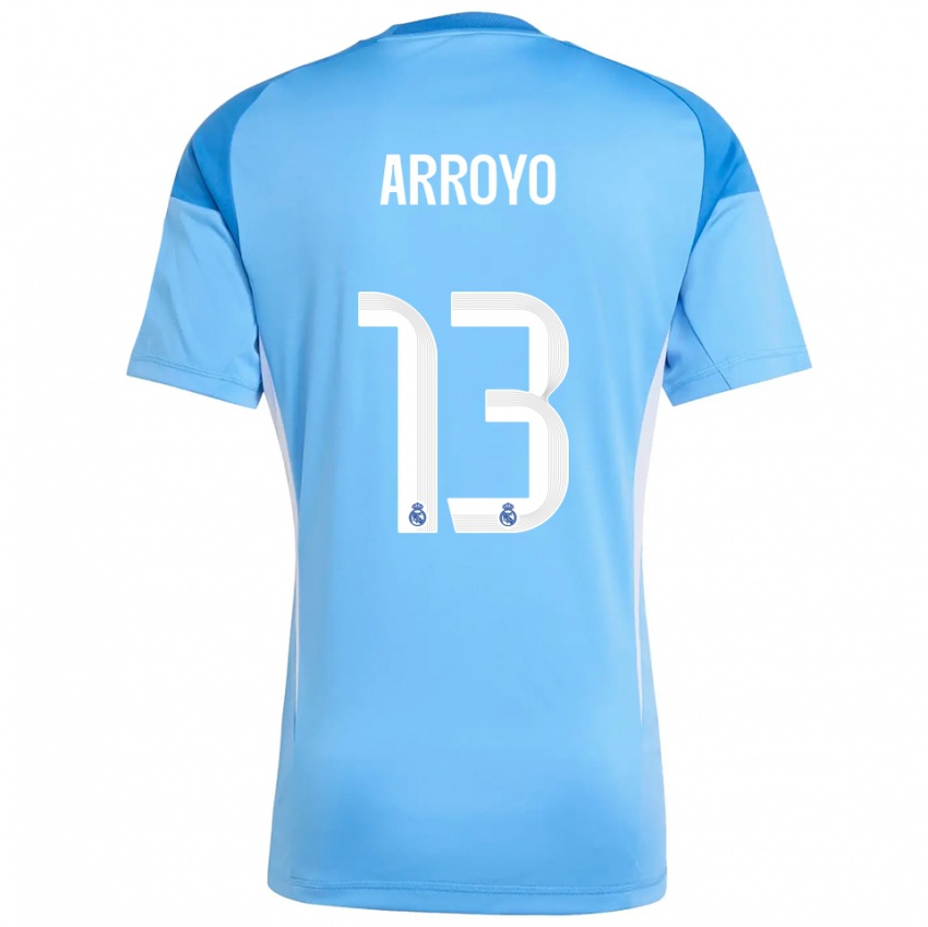 ילדים Diego Arroyo #13 כחול שמיים לבן חולצת שוער 2025/26 חולצה קצרה