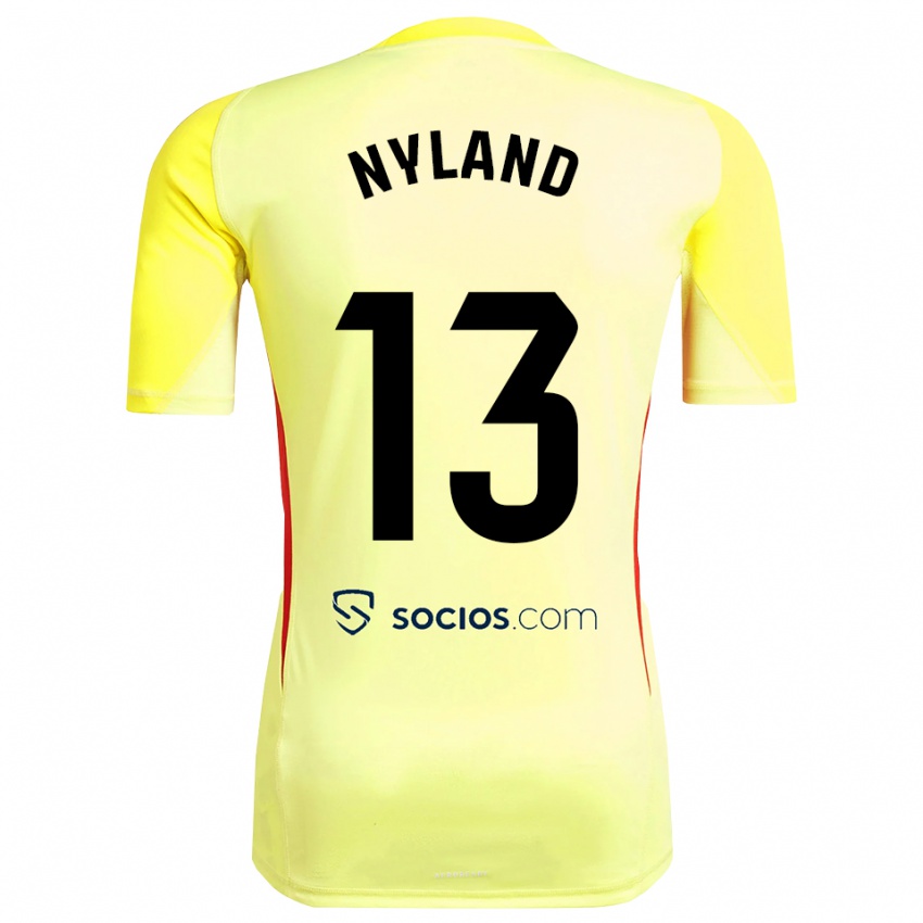 ילדים אוריאן נילאנד #13 צהוב אדום שחור חולצת שוער 2025/26 חולצה קצרה