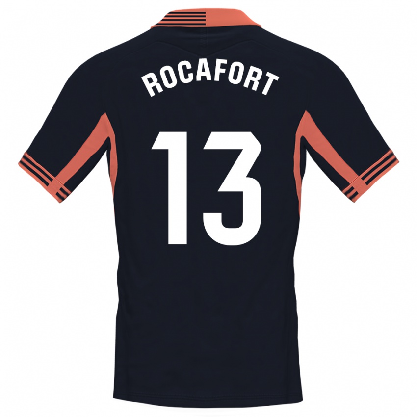 ילדים Rodrigo Rocafort #13 שחור לבן כתום חולצת שוער 2025/26 חולצה קצרה