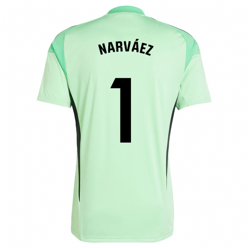 ילדים Miguel Narváez #1 ירוק בהיר שחור חולצת שוער 2025/26 חולצה קצרה