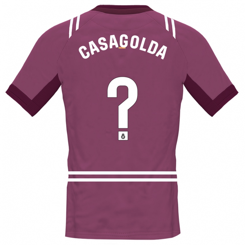 ילדים Pau Casagolda #0 בורדו לבן חולצת שוער 2025/26 חולצה קצרה