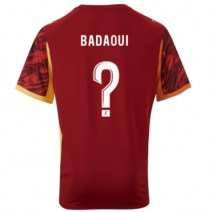 ילדים Yassine Badaoui #0 בורדו חום חולצת שוער 2025/26 חולצה קצרה