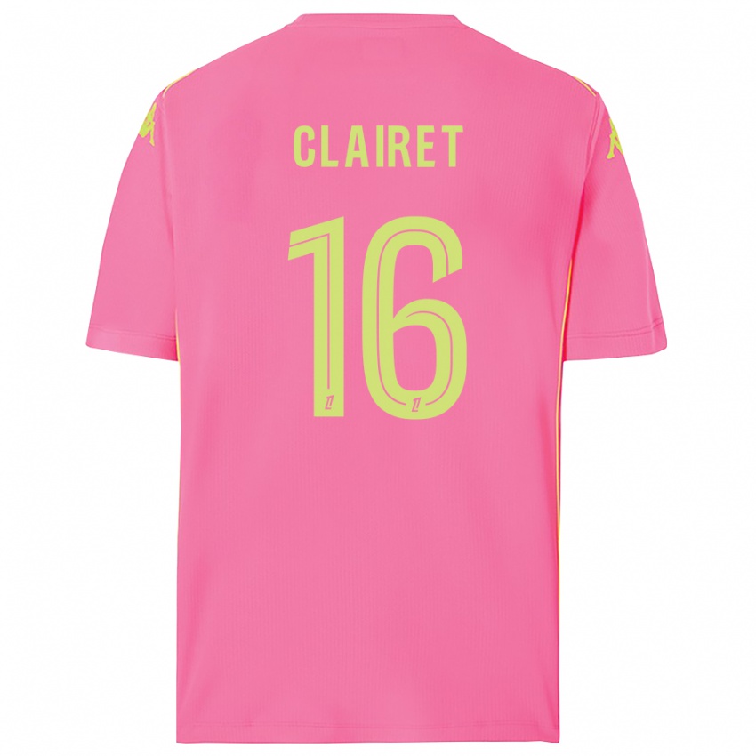 ילדים Duncan Clairet #16 ורוד לוהט חולצת שוער 2025/26 חולצה קצרה