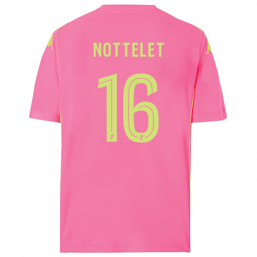 ילדים Gillian Nottelet #16 ורוד לוהט חולצת שוער 2025/26 חולצה קצרה