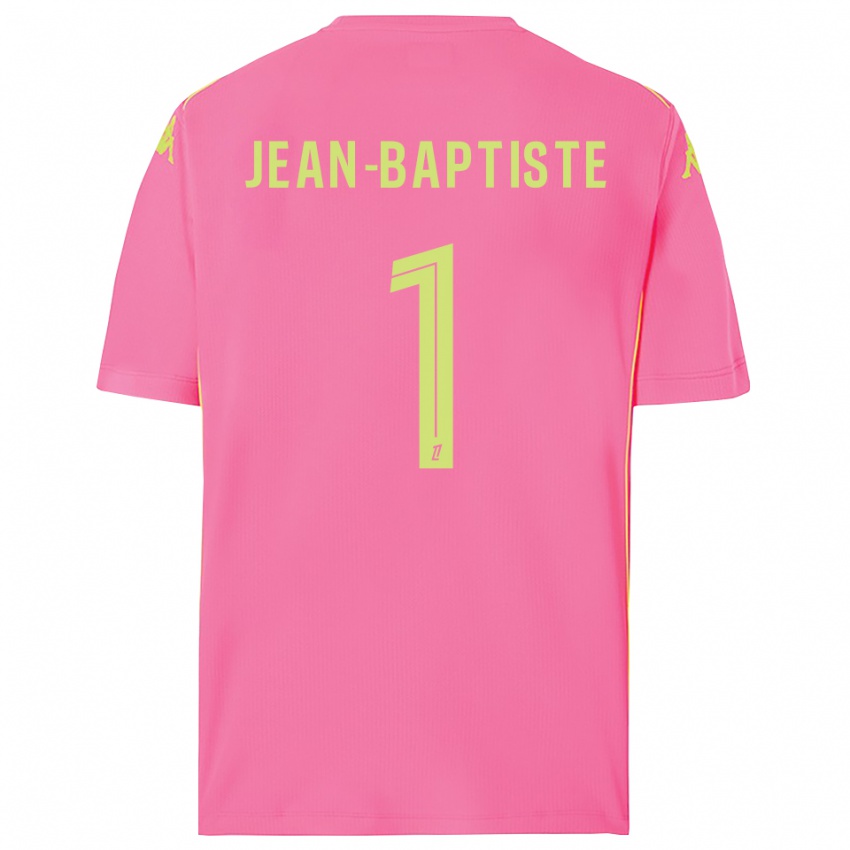 ילדים Romain Jean-Baptiste #1 ורוד לוהט חולצת שוער 2025/26 חולצה קצרה