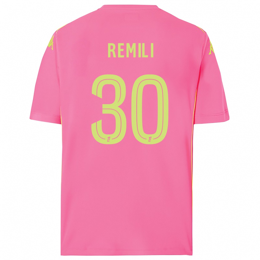 ילדים Célia Remili #30 ורוד לוהט חולצת שוער 2025/26 חולצה קצרה