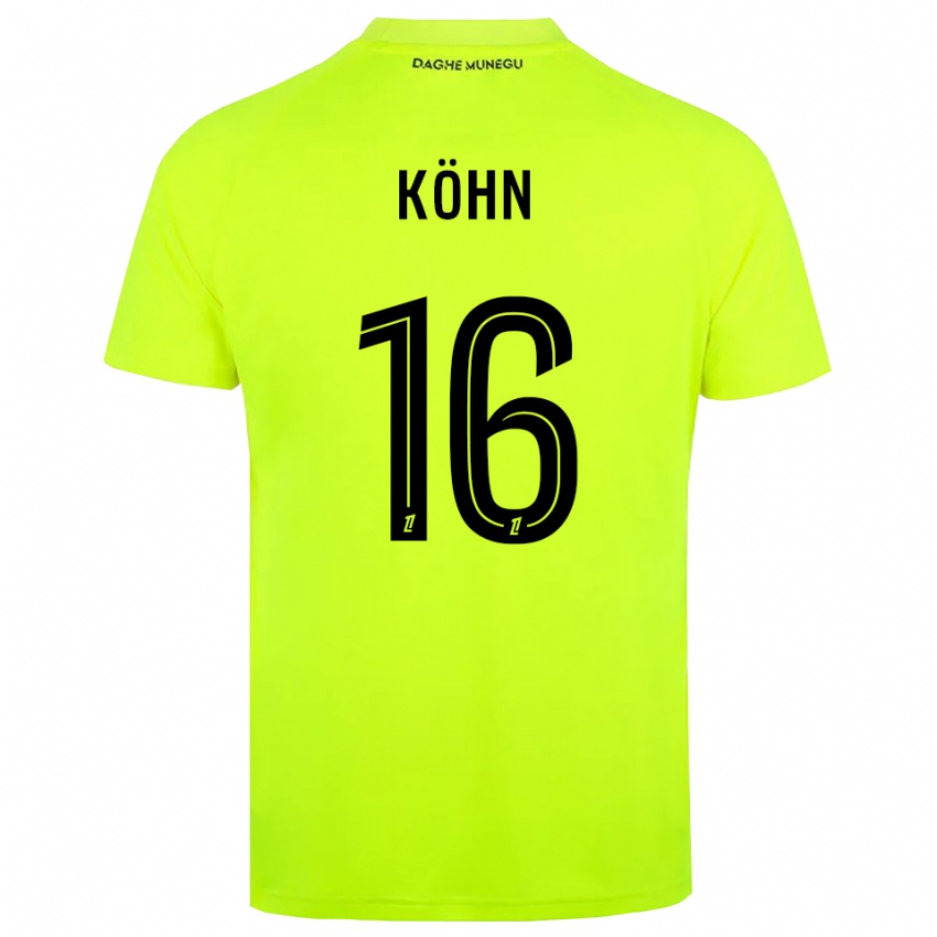 ילדים פיליפ קון #16 ירוק פלורסנט שחור חולצת שוער 2025/26 חולצה קצרה