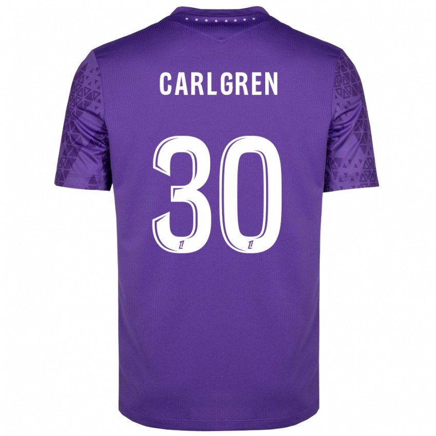 ילדים פטריק קארלגרן #30 סגול לבן חולצת שוער 2025/26 חולצה קצרה