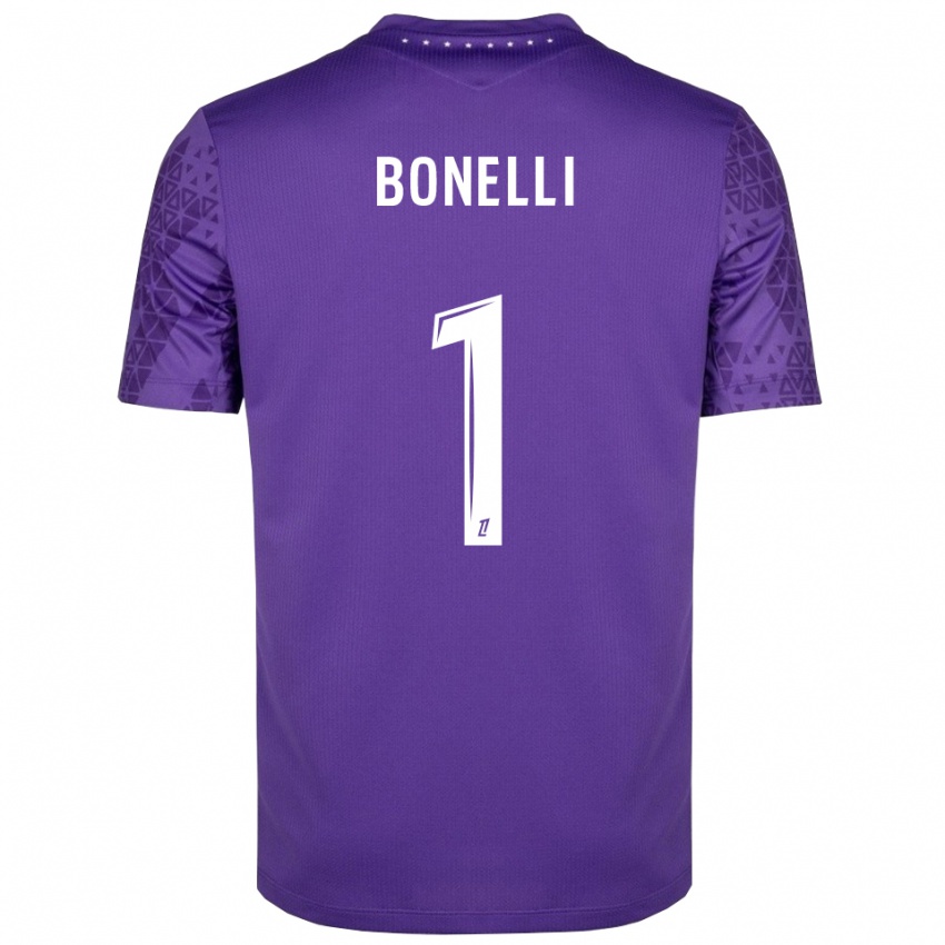 ילדים לוקס בונלי #1 סגול לבן חולצת שוער 2025/26 חולצה קצרה