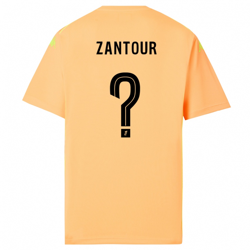 ילדים Ishaq Zantour #0 כתום בהיר שחור חולצת שוער 2025/26 חולצה קצרה