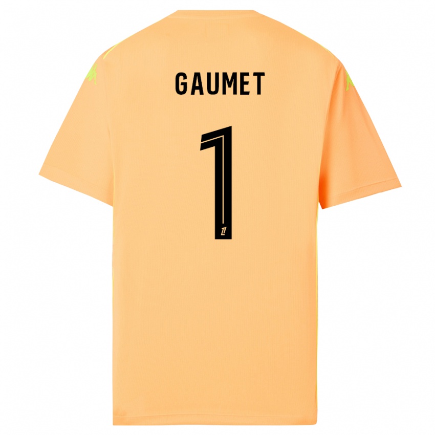 ילדים Noa Gaumet #1 כתום בהיר שחור חולצת שוער 2025/26 חולצה קצרה