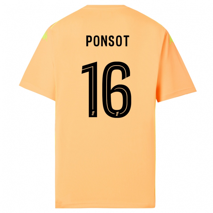 ילדים Martin Ponsot #16 כתום בהיר שחור חולצת שוער 2025/26 חולצה קצרה