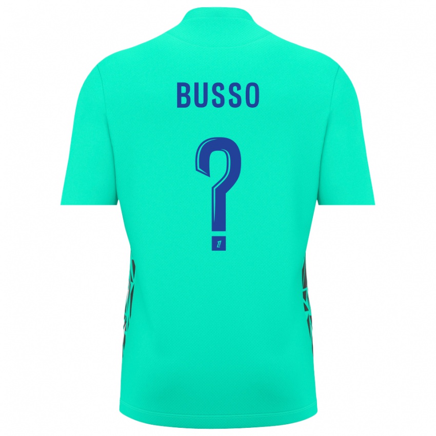 ילדים Louise Busso #0 כחול אקווה חולצת שוער 2025/26 חולצה קצרה